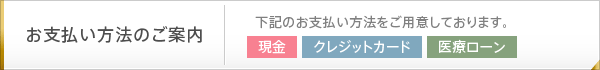 お支払い方法のご案内